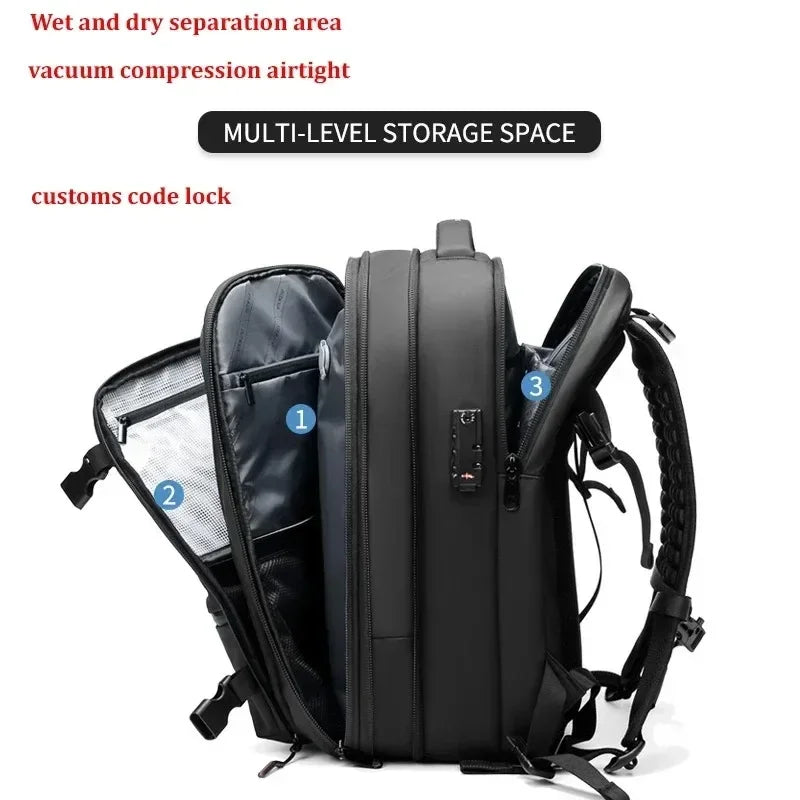 Laptop Backpack Travel Business Multi-function Vacuum Compression