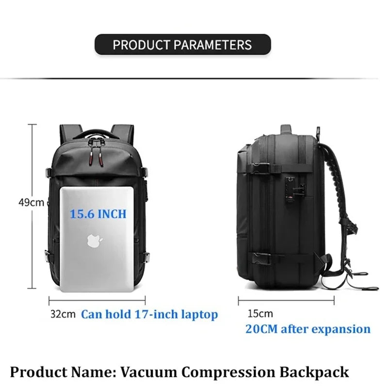 Laptop Backpack Travel Business Multi-function Vacuum Compression