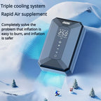 Cordless Air Compressor Smart Digital Inflator With Emergency Light For Cars Bikes Home